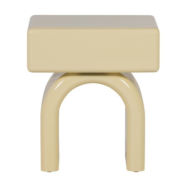 Noptieră galben-deschis cu aspect lucios Zorel – WOOOD