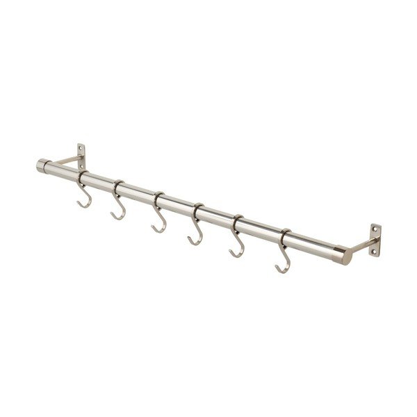 Cuier de perete argintiu mat din oțel inoxidabil 70 cm Hang-It – Mette Ditmer Denmark