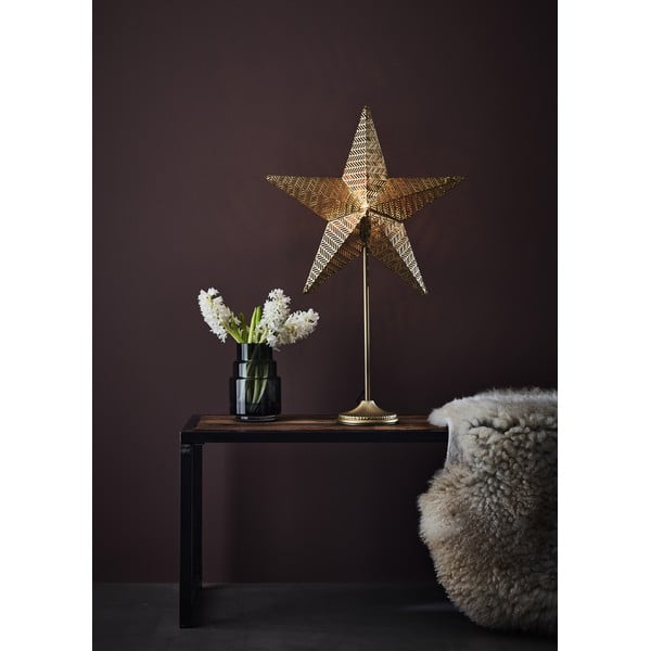 Decorațiune luminoasă aurie ø 48 cm  cu model de Crăciun Rustic – Markslöjd-image-1