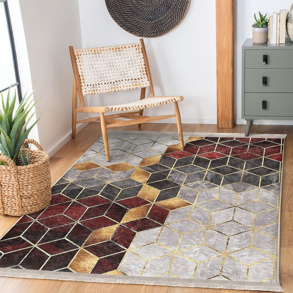 Covor burgundy-gri lavabil 160x230 cm – Mila Home-image-2