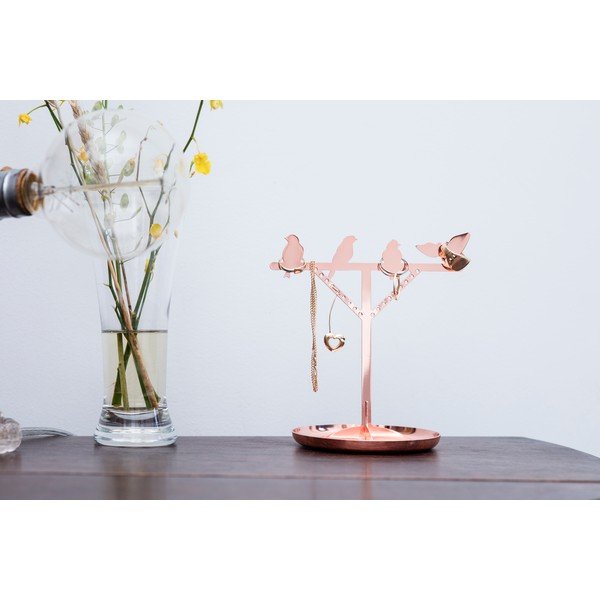 Suport pentru bijuterii Kikkerland Bird, înălțime 20 cm, arămiu-image-1