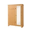 Șifonier în culoare naturală din lemn de pin cu oglindă 120x170 cm Bertram – Støraa