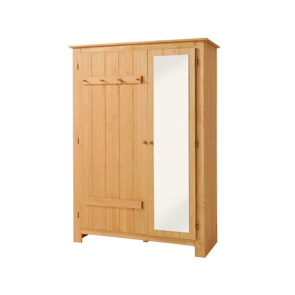 Șifonier în culoare naturală din lemn de pin cu oglindă 120x170 cm Bertram – Støraa