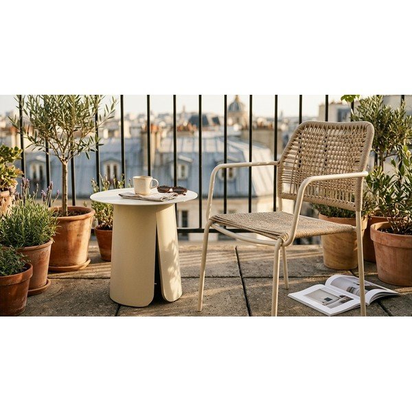 Măsuță de grădină rotundă din aluminiu ø 45 cm Bryan – Bizzotto-image-1