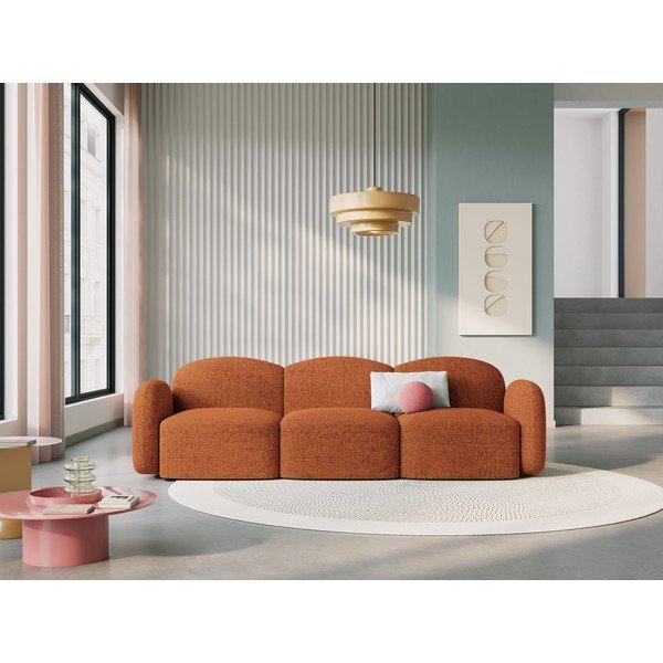 Canapea portocalie 272 cm Blair – Micadoni Home-image-1