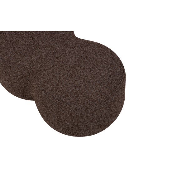 Puf maro închis cu tapițerie din țesătură bouclé Umbo – noo.ma-image-3