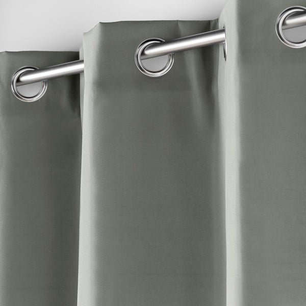 Draperie gri termoizolantă din microfibră 135x180 cm Micropolar – douceur d'intérieur-image-1