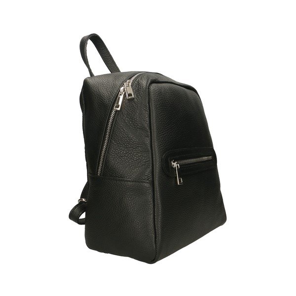 Rucsac negru din piele Chicca Borse-image-2