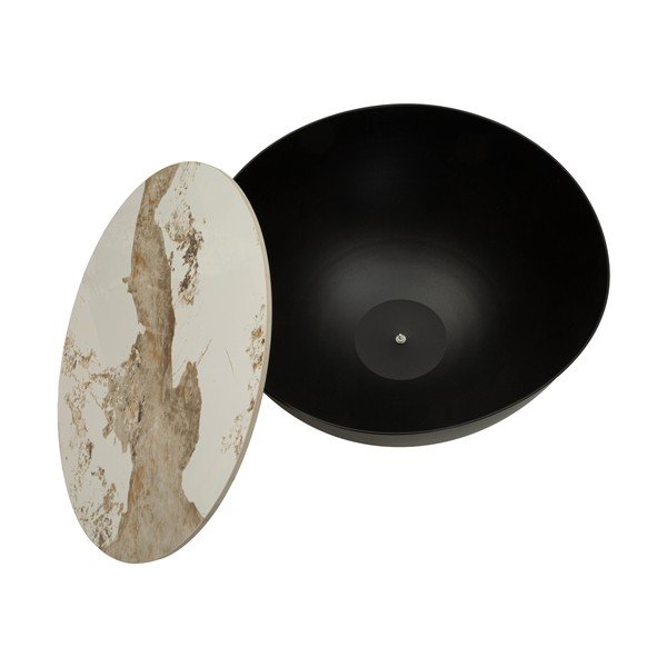 Măsuță de cafea maro rotundă din metal ø 73 cm Glam – Mauro Ferretti-image-4