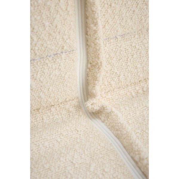 Bancă crem capitonată cu tapițerie din țesătură bouclé Fanita – Ellos Home-image-4