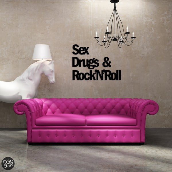 Autocolant pentru perete Dekosign Sex Drugs And Rock'n'roll
