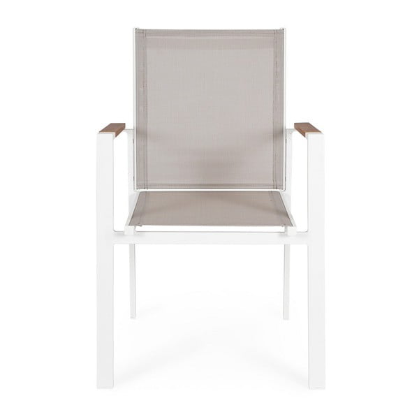 Scaun de grădină alb din metal Heta   – Bizzotto-image-1