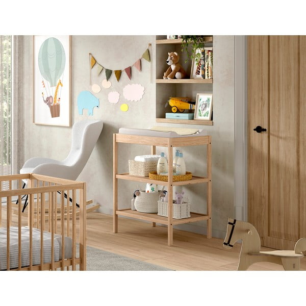 Masă de înfășat în culoare naturală din lemn de fag Dino – Vipack-image-1