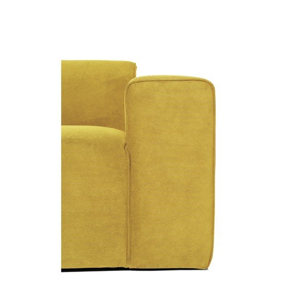 Colțar galben   din catifea reiată  (cu șezlong pe partea stângă ) Sting - Scandic-image-4