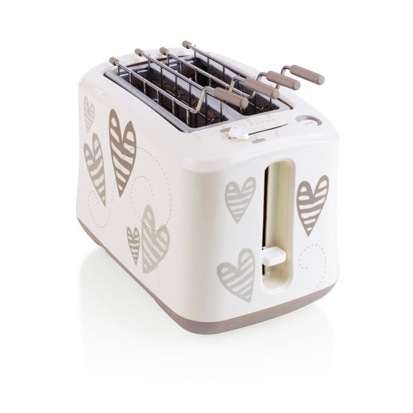 Toaster din oțel inoxidabil decorat cu inimioare Brandani-image-1