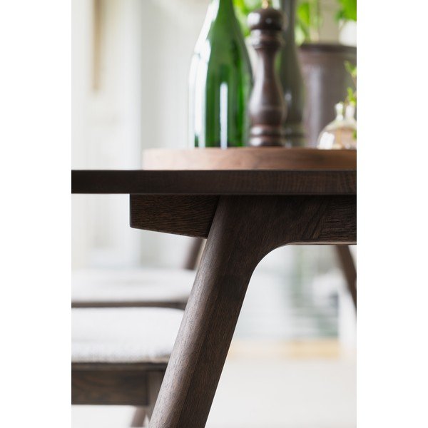 Masă de dining extensibilă din lemn de stejar 95x220 cm Clapperton – Rowico-image-4