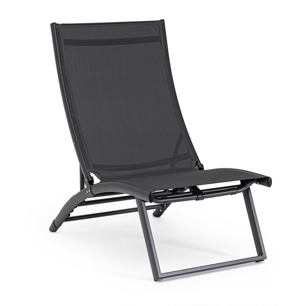 Șezlong de grădină gri antracit din metal Taylor – Bizzotto