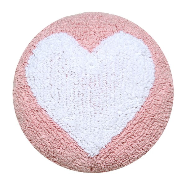 Pernă din bumbac Happy Decor Kids Heart, ⌀ 30 cm, roz