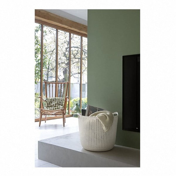 Coș depozitare rotund Curver, bej-image-1