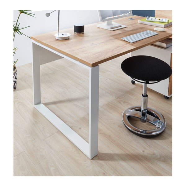 Birou cu aspect de stejar 158x79 cm Lioni - Germania-image-1