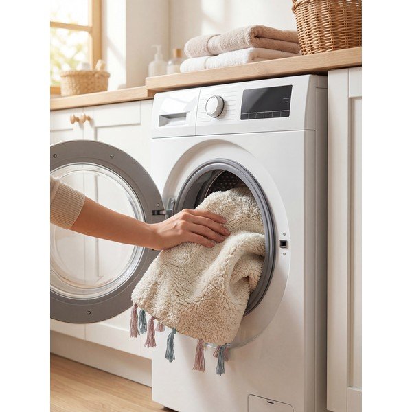 Covor pentru copii crem lavabil/țesut manual din bumbac ø160 cm Snuggle Sunna – Hanse Home-image-3