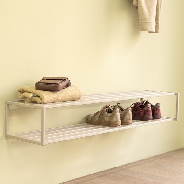 Pantofar taupe suspendat din oțel 118x20,5x30,5 cm School – Spinder Design-image-1