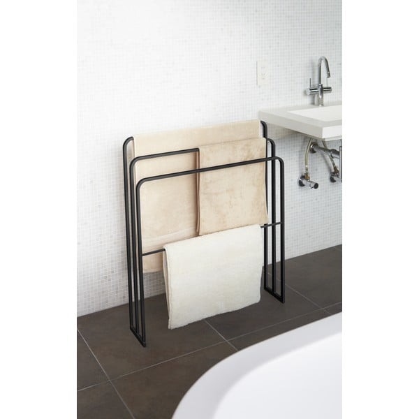 Suport de prosoape din metal Yamazaki Tower, negru-image-4