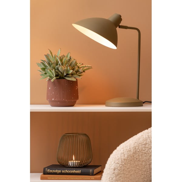 Veioză verde cu abajur din metal (înălțime 49 cm) Casque – Leitmotiv-image-1