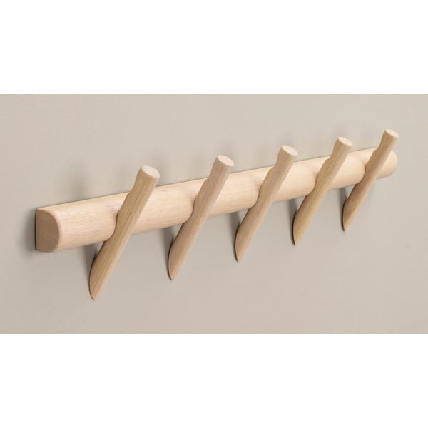 Cuier de perete în culoare naturală din lemn masiv de stejar Hillmond – Rowico-image-3