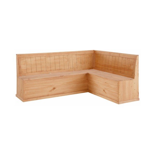 Bancă de colț din lemn de pin, cu spațiu de depozitare Støraa Silas-image-4