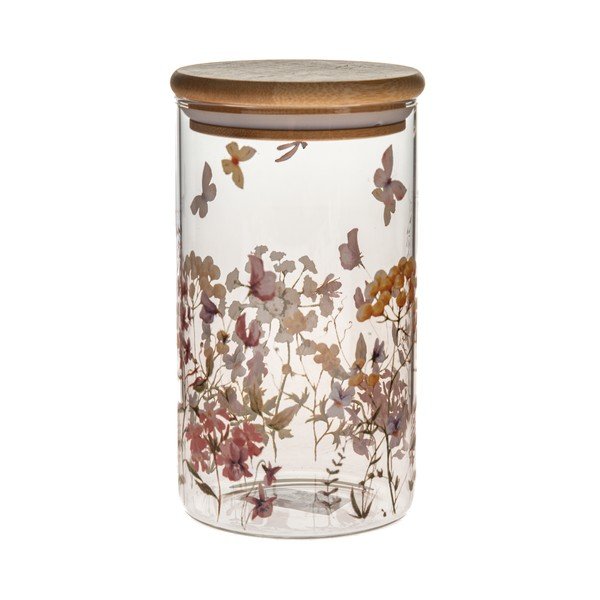 Recipient din sticlă pentru alimente Flowers – Dakls