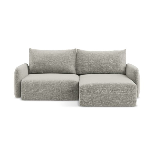 Colțar gri deschis extensibil/cu spațiu de depozitare (cu colț pe partea dreaptă) Kalena – Makamii