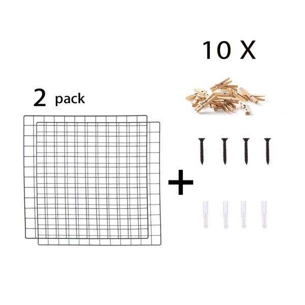 Set 2 aviziere negre Reminder, 60 x 60 cm, negru-image-2