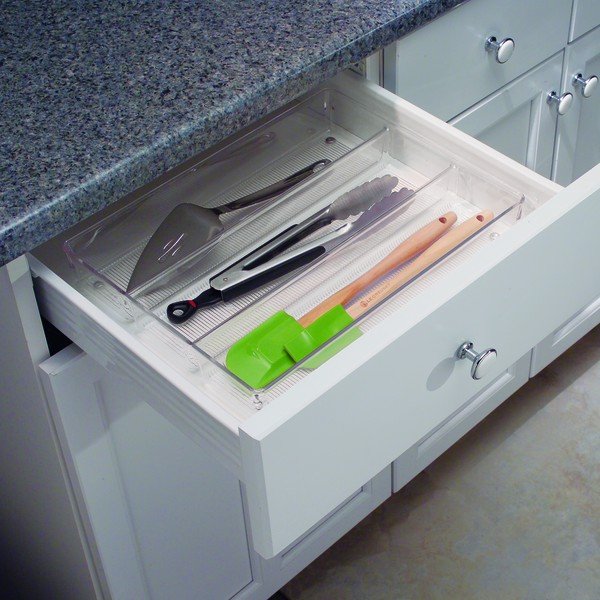 Organizator transparent cu 3 compartimente iDesign Linus, 35 x 27 cm-image-1