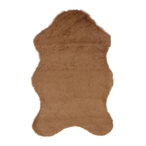 Covor din blană artificială Pelus Brown, 60 x 90 cm, maro