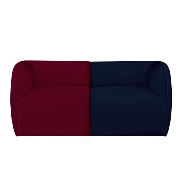Canapea modulară cu 2 locuri Norrsken Ebbe, albastru-bordo
