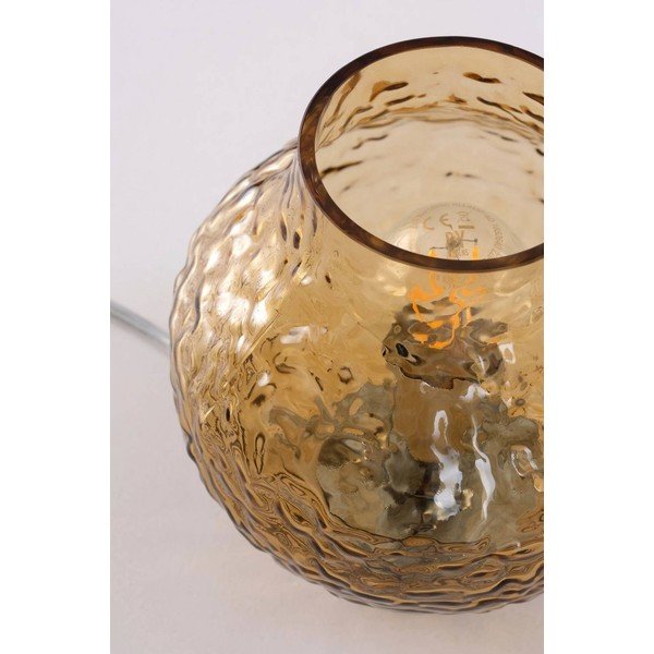 Veioză chihlimbar din sticlă (înălțime 15 cm) Breen – Jotex-image-3