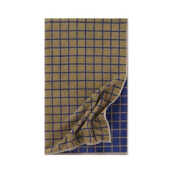 Prosop verde/albastru din bumbac 90x150 cm Grid – Jotex