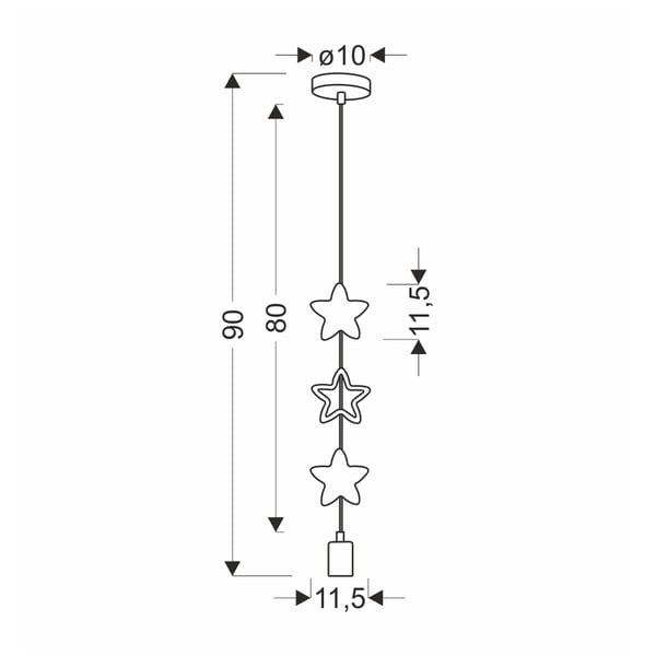 Corp de iluminat pentru copii galben/alb cu abajur din metal Single – Candellux Lighting-image-2