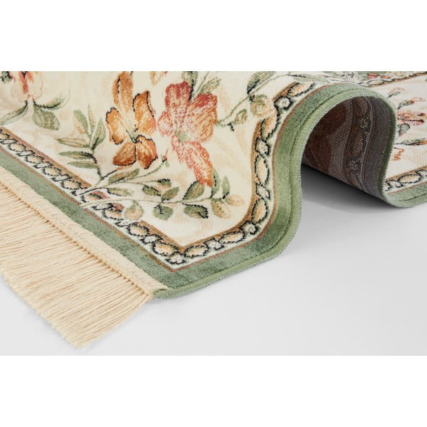Covor verde/crem din viscoză 135x195 cm Oriental – Nouristan-image-2