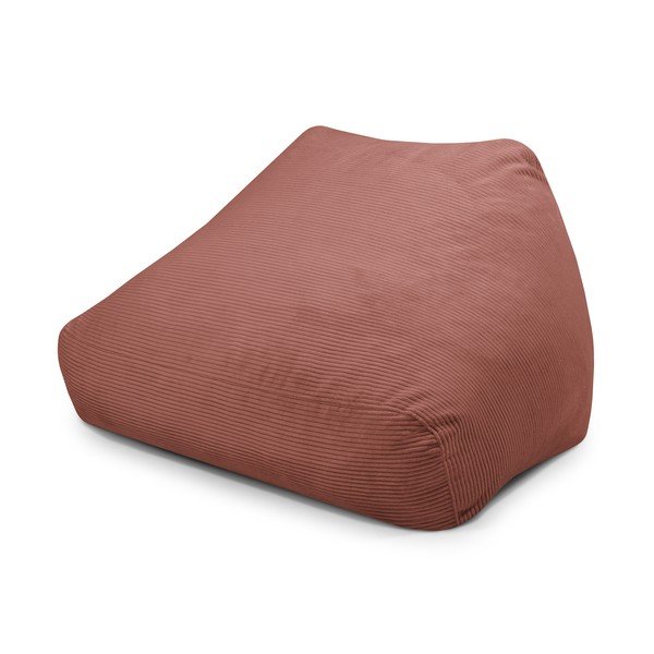 Fotoliu bean bag cărămiziu cu tapițerie din catifea reiată Sofa Snug – SLOWDOWN