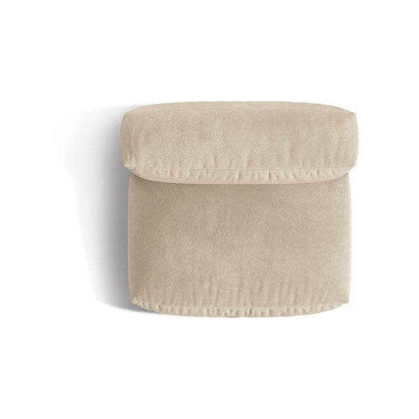 Modul pentru canapea modulară bej cu tapițerie din catifea (de mijloc) Martina – Micadoni -image-4