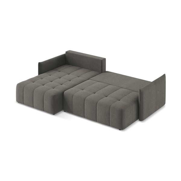 Colțar gri închis extensibil/cu spațiu de depozitare (cu colț pe partea stângă/cu șezlong) Moku – Makamii-image-4