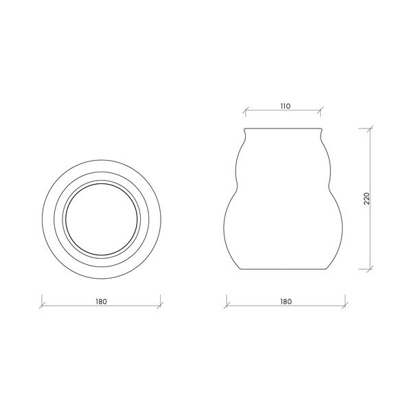 Vază maro închis din sticlă lucrată manual (înălțime 22 cm) Dam – noo.ma-image-4