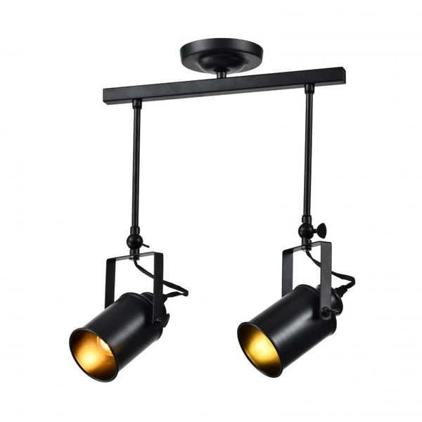 Plafonieră neagră cu abajur din metal ø 8,5 cm Demir 2 – GTV