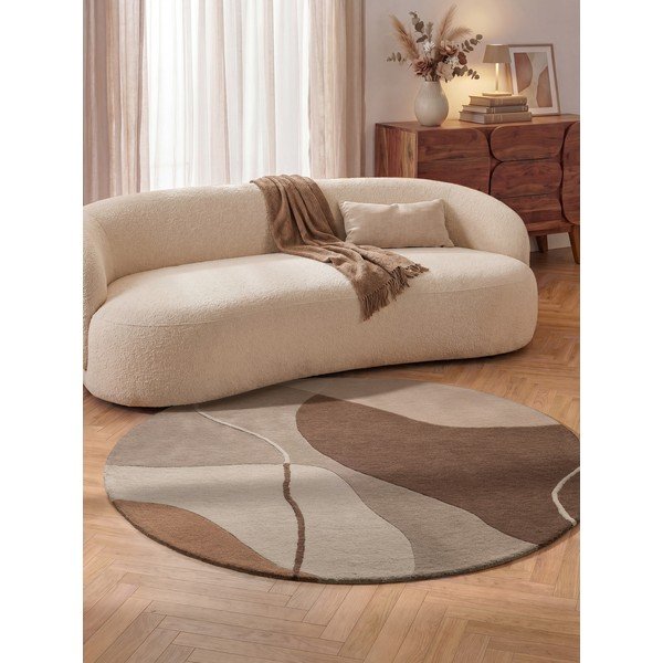 Covor maro rotund din lână ø 160 cm Muse – Villeroy&Boch-image-1