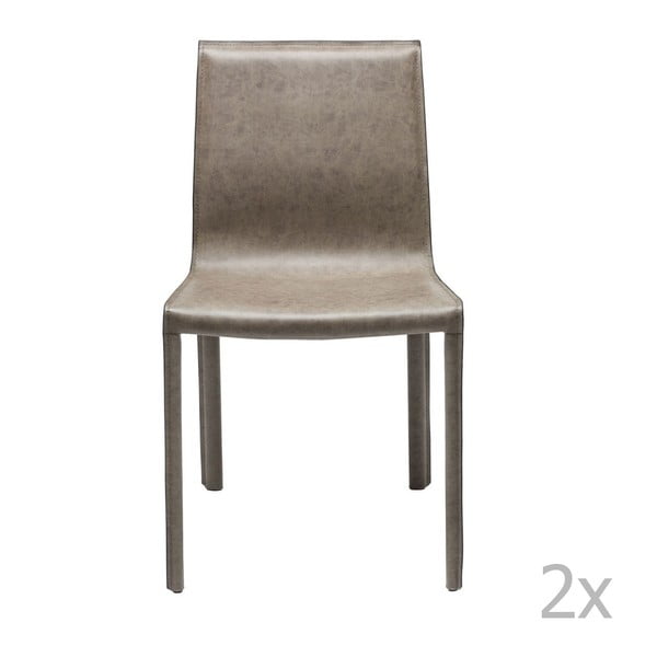 Set 2 scaune Kare Design Fino, gri verde