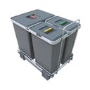 Coș de gunoi de plastic pentru deșeuri sortate/încorporat 18 + 8 + 8 l Ecofil - Elletipi