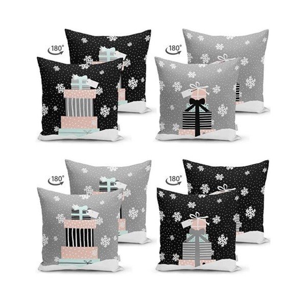 Fețe de pernă 4 buc. 43x43 cm  cu model de Crăciun Merry Christmas – Mila Home-image-2