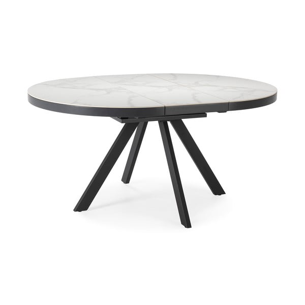 Masă de dining rotundă extensibilă cu blat ceramic cu blat suplimentar ø 120 cm Bela – Marckeric-image-4